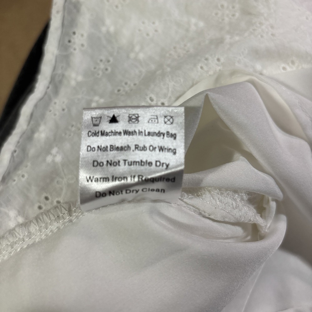 Princess Polly Flowerchild Halter Mini Dress White Eyelet Cotton US 2 NWT Flaw - Picture 14 of 14